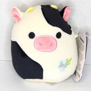 WON IN CLAW MACHINE CONNOR 🐄 Cow w Blue Flower Easter 2024 Squishmallow ☆》NWT《☆